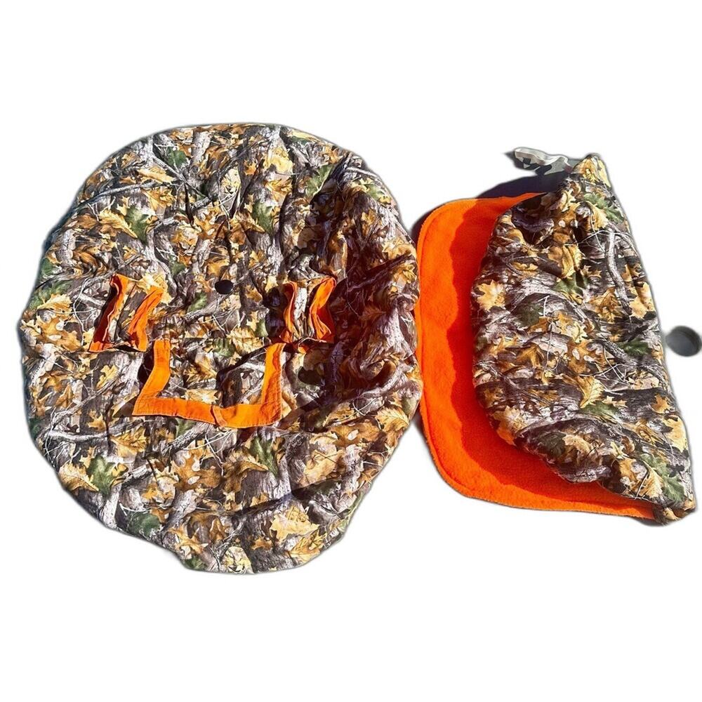 Boutique Fleece Car Seat Cover Canopy Camouflage Camo Hunter Orange